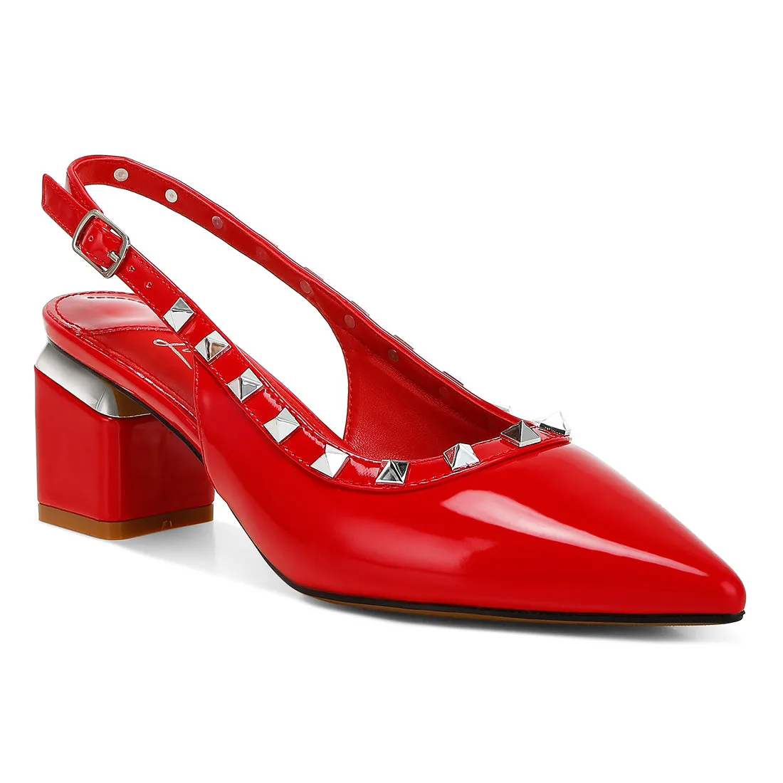 Stud Embellished Slingback Sandals