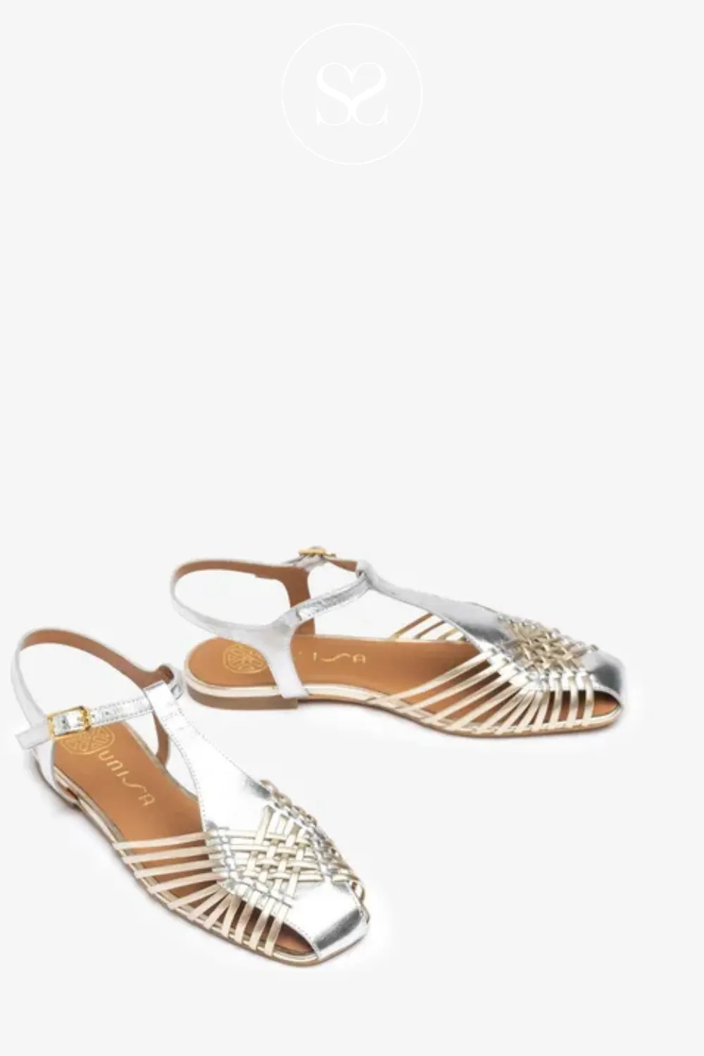 UNISA BABIC SILVER LEATHER SHOES