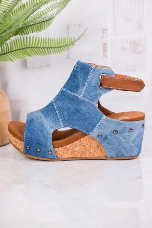 Very G "Lala" Denim Colored Wedges