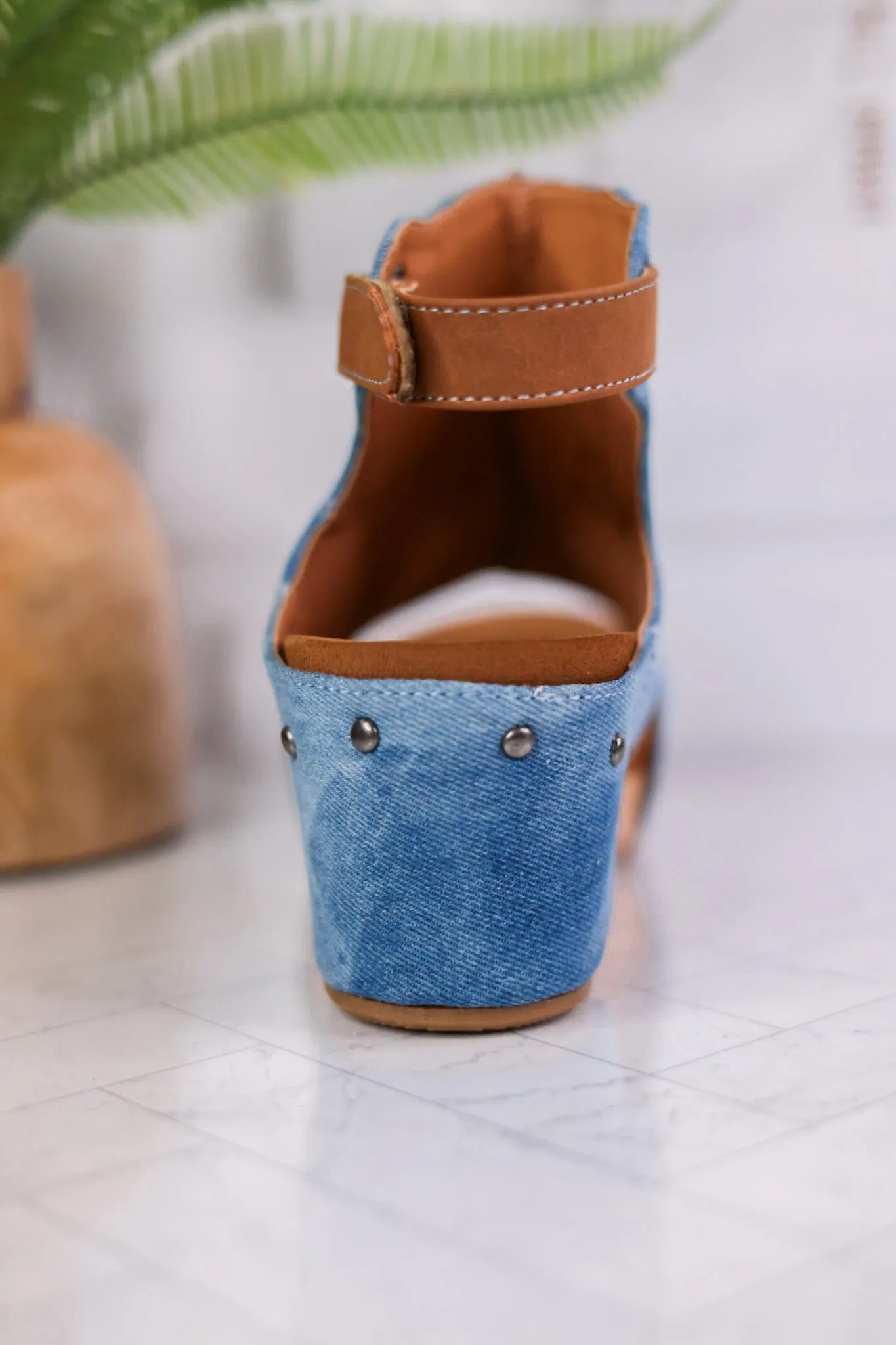 Very G "Lala" Denim Colored Wedges