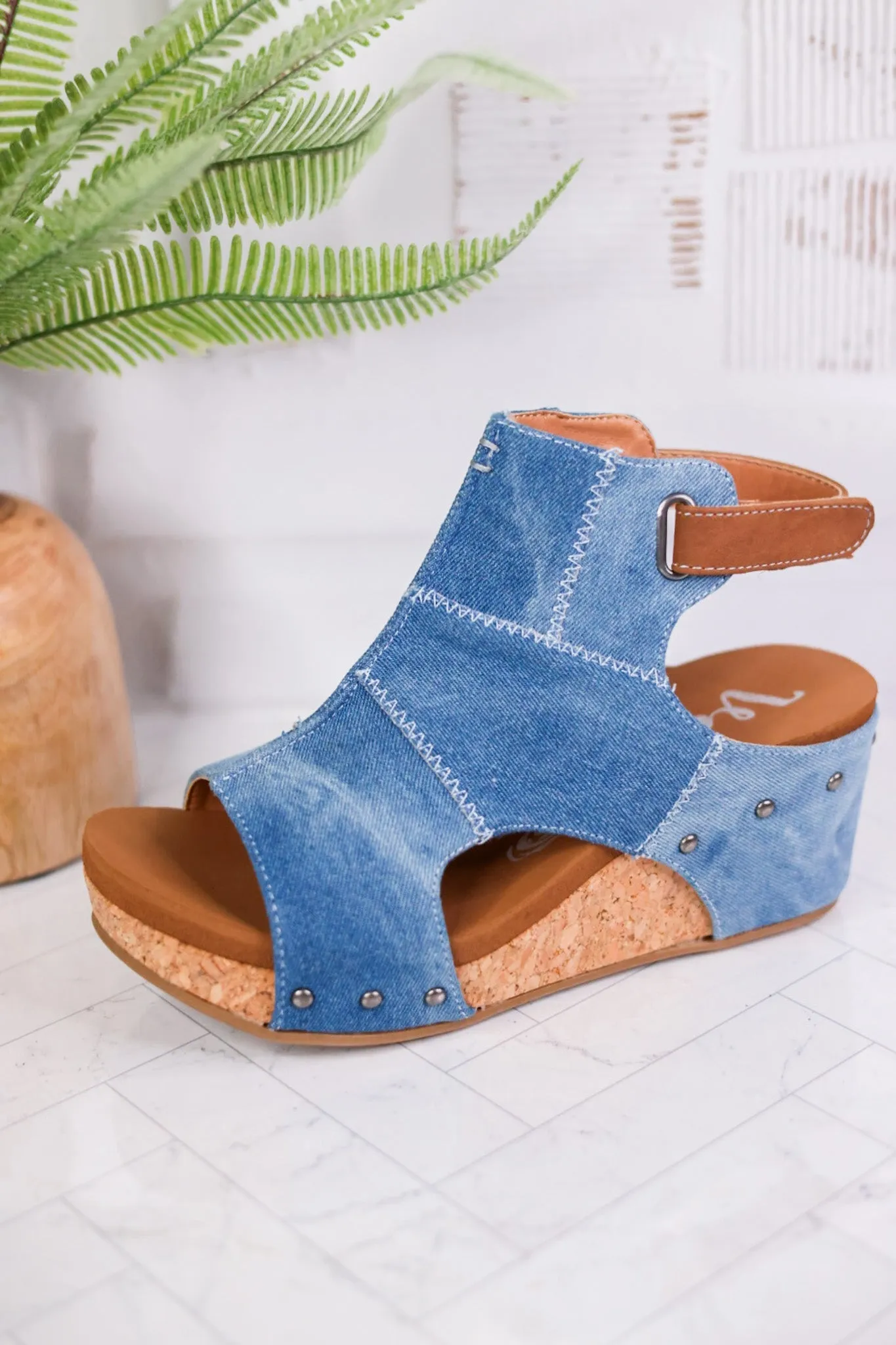 Very G "Lala" Denim Colored Wedges